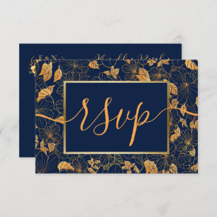 Elégant magnifique coulage d'or Marine Bleu RSVP