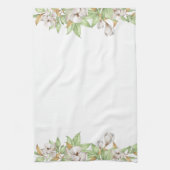 Elégant Magnolia Aquarelle Serviette de cuisine (Vertical)