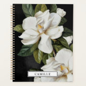 Elegant Magnolia Black en White Planner (Voorkant)