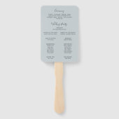 Elegant Magnolia Black & White Wedding Program Fan Handwaaier (Achterkant)