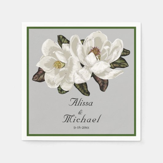 Elegant Magnolia blossom Servet (Voorkant)