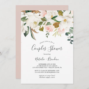 Elegant Magnolia   Blush Couples-douche Kaart