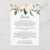 Élégant Magnolia | Carte de boîtier Détails blanc (Devant)