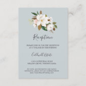 Élégant Magnolia | Carte d'insertion de réception  (Devant)