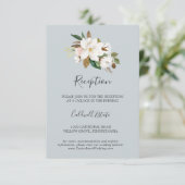 Élégant Magnolia | Carte d'insertion de réception  (Debout devant)