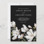 Elégant Magnolia Faire-part de mariage Photo (Devant)