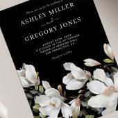 Elégant Magnolia Faire-part de mariage Photo