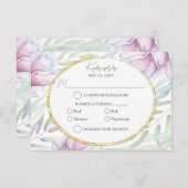 Élégant Magnolia Floral RSVP (Devant / Derrière)