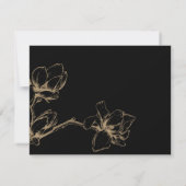 Elégant Magnolia Graceful Bloom Wedding Carte RSVP (Dos)