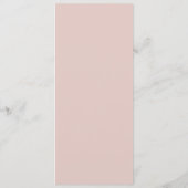 Élégant Magnolia | Menu Dîner Mariage Rose (Dos)