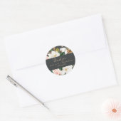 Élégant Magnolia | Sticker Favor Merci noir (Enveloppe)