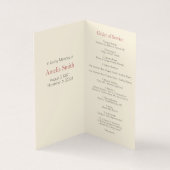 Elegant Magnolia Uitvaart Orde van Service Program Kaart (Binnen)