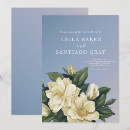 Elegant Magnolia Wedding Invitation