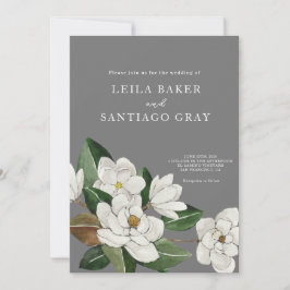 Elegant Magnolia Wedding Invitation