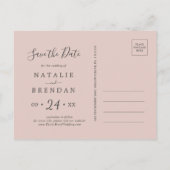 Elegant Magnolia | White Save the Date Briefkaart (Achterkant)