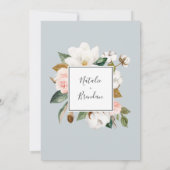 Elegant Magnolia | Zwarte en witte stelletjes Kaart (Achterkant)