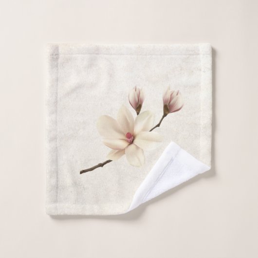 Élégant Magnolias Chic (Gant de toilette)