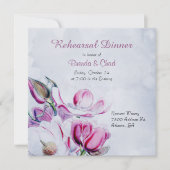 Élégant Magnolias Mariage de répétition Invitation (Devant)