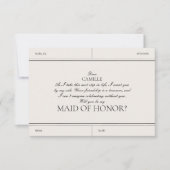 Elegant Maid of Honor Voorstel Kaart (Voorkant)