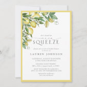 Elegant Main Squeeze Lemon Yellow Vrijgezellenfees Kaart (Voorkant)