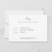 Elégant mais simple mariage gay Rsvp (Devant)