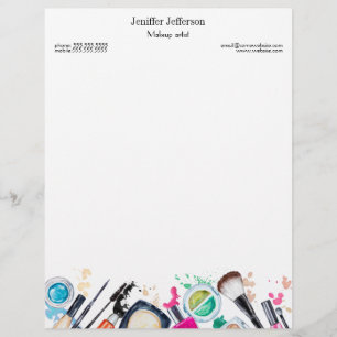 Elegant make-up kunstenaar letterhead briefhoofd