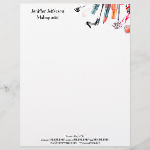 Elegant make-up kunstenaar letterhead briefhoofd