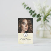 Elegant Makeup Photo Logo QR Code Social Icon  Visitekaartje (Staand voorkant)