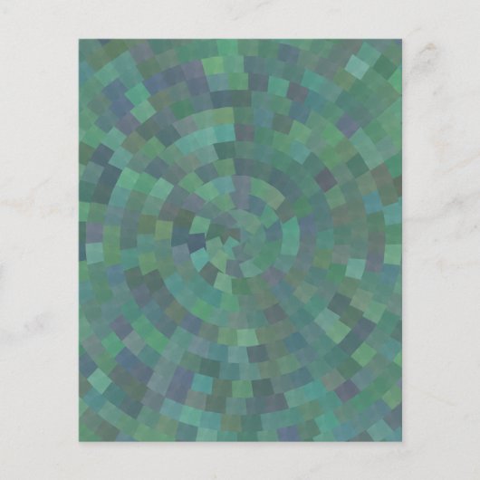 Elegant Malachite Green Geometric Pattern Flyer (Voorkant)