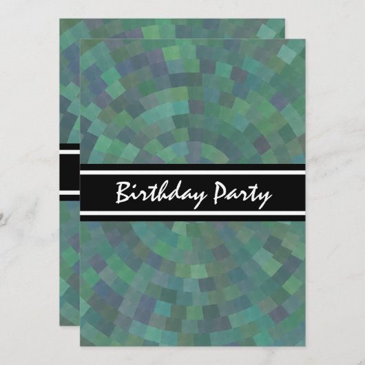 Elegant Malachite Green Geometric Pattern Kaart (Voorkant / Achterkant)