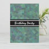 Elegant Malachite Green Geometric Pattern Kaart (Staand voorkant)