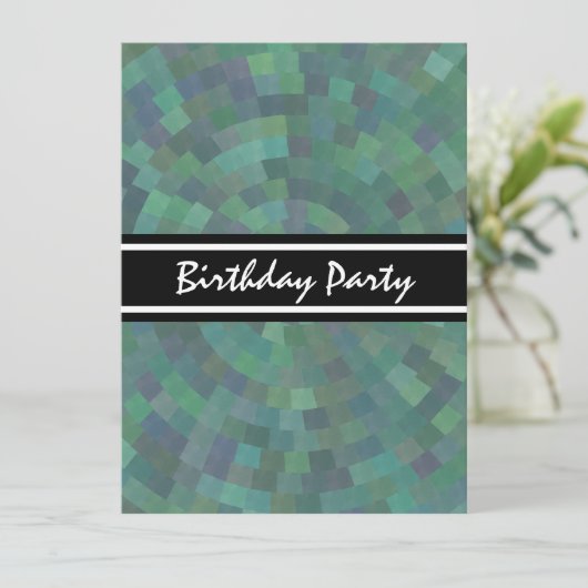 Elegant Malachite Green Geometric Pattern Kaart (Staand voorkant)