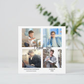 Elegant Man Afstuderen Foto Collage Hartelijk dank Aankondiging (Staand voorkant)