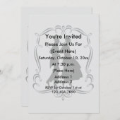 Elegant Man en vrouw silhouet partij Kaart (Voorkant / Achterkant)