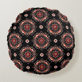 Elegant Mandala Boho Bloemenpatroon Rond Kussen