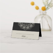 Elegant Mandala Boho Indian Black Wedding Escort (Voorkant)