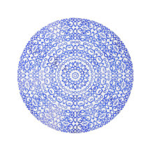 Elegant Mandala Boho Mediterraan Wit en Blauw