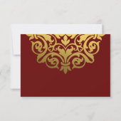 Elégant Mandala d'or de Bourgogne RSVP (Dos)