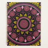 Elégant Mandala d'or rose, Boho Zen Dot Art Flower (Devant)