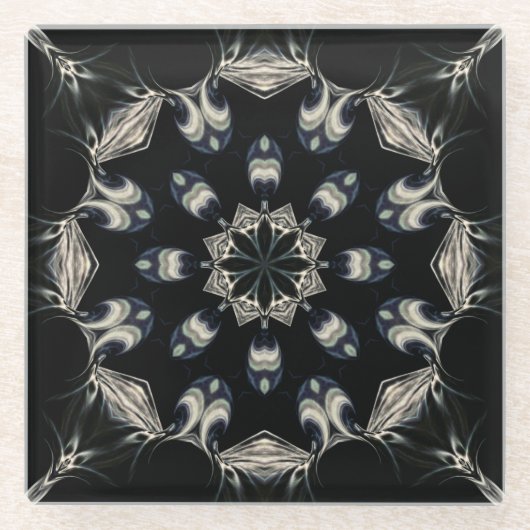 Elegant Mandala Glazen Onderzetter (Voorkant)