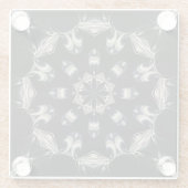 Elegant Mandala Glazen Onderzetter (Achterkant)