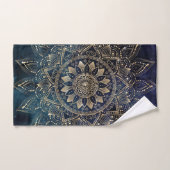 Elégant Mandala Gold Blue Galaxy (Serviette à main)