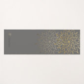 Elegant Mandala Gold Grey Personalized (1 zijde) Yogamat (Voorkant (horizontaal))