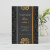 Elegant Mandala Indian Wedding Invitation Kaart (Staand voorkant)