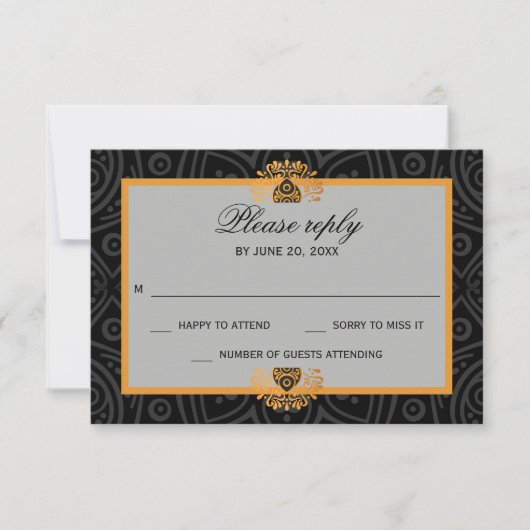 Elegant Mandala Indian Wedding RSVP (Voorkant)