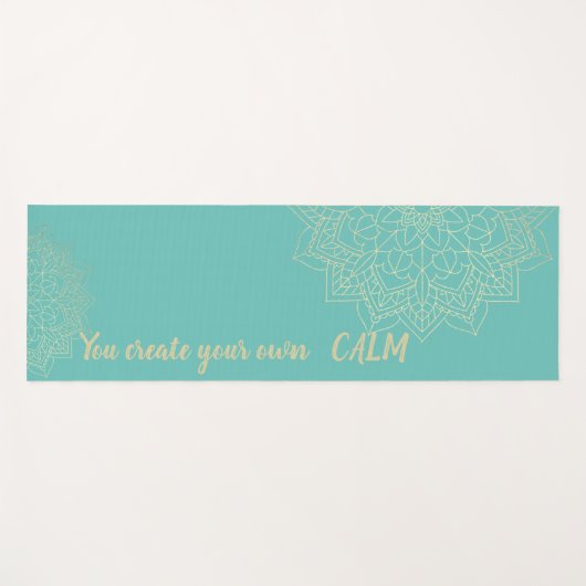 Elegant Mandala - Je Creëer je eigen kalm Yoga Yogamat (Voorkant (horizontaal))