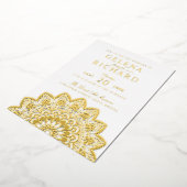 Elégant Mandala Mariage Foil Invitation (Rotation)