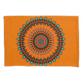 Elegant Mandala midden eeuw modern Sinaasappel Kussensloop (Voorkant)