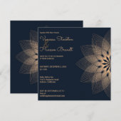 Elegant Mandala op blauw Kaart (Voorkant / Achterkant)