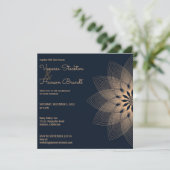 Elegant Mandala op blauw Kaart (Staand voorkant)